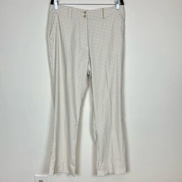 NWOT Nike Golf nike dri fit - white and beige houndstooth size 10 - Picture 1 of 6